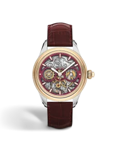 Minerva The Unveiled Secret Limited Edition - 58 Exemplare - Weinfarben - Rotgold - Stahl - MB136354 - Uhr