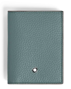 Mini Brieftasche 4 cc aus Grain Leder - Frosted Blue - Leder - MB222997 - Brieftaschen