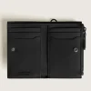 Mini Brieftasche Vertikal 6 cc aus Extreme Leder - Schwarz - Leder - MB199444 - Brieftaschen