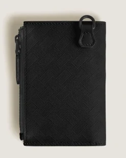Mini Brieftasche Vertikal 6 cc aus Extreme Leder - Schwarz - Leder - MB199444 - Brieftaschen
