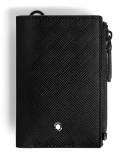 Mini Brieftasche Vertikal 6 cc aus Extreme Leder - Schwarz - Leder - MB199444 - Brieftaschen