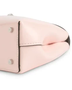 Mini-Clutch T-Lock aus Naplack Pink