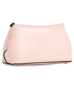Mini-Clutch T-Lock aus Naplack Pink