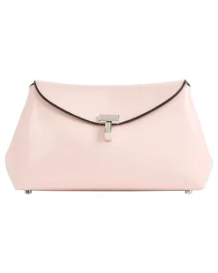 Mini-Clutch T-Lock aus Naplack Pink