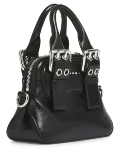 Mini Gürteltasche aus schwarzem Leder
