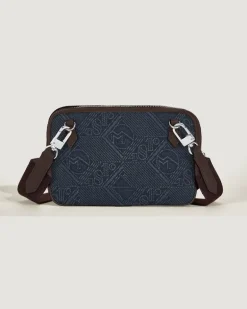 Mini Umhängetasche aus 4810 Denim - Blau - Stoff und Leder - MB221590 - Messenger Bags