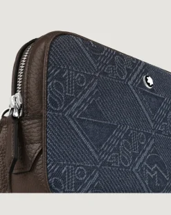 Mini Umhängetasche aus 4810 Denim - Blau - Stoff und Leder - MB221590 - Messenger Bags