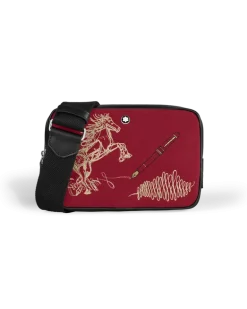 Mini-Umhängetasche Year of the Horse aus besticktem Gabardine - Stoff und Leder - MB222855 - Messenger Bags