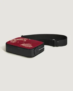 Mini-Umhängetasche Year of the Horse aus besticktem Gabardine - Stoff und Leder - MB222855 - Messenger Bags