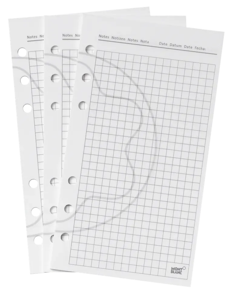 Mittelgroße Blätter, Kariert - MB3026 - Papier Refills