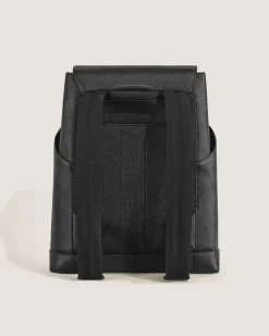 Mittelgroßer Rucksack aus hochwertigem Leder - Schwarz - Leder - MB220421 - Rucksäcke