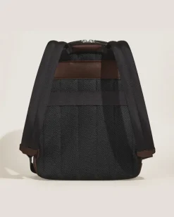 Mittelgroßer Rucksack mit 3 Fächern aus Sartorial Leder - Ebony colour - Leder - MB222929 - Rucksäcke