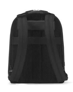 Mittelgroßer Rucksack mit 3 Fächern aus Sartorial Leder - Schwarz - Leder - MB130275 - Rucksäcke