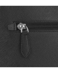 Mittelgroßer Rucksack mit 3 Fächern aus Sartorial Leder - Schwarz - Leder - MB130275 - Rucksäcke