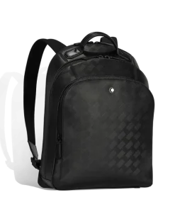Mittelgroßer Rucksack mit 3 Fächern aus Extreme Leder - Schwarz - Leder - MB199847 - Rucksäcke