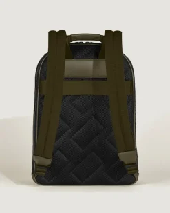 Mittelgroßer Rucksack mit 3 Fächern aus Extreme Leder - Khaki - Leder - MB221594 - Rucksäcke