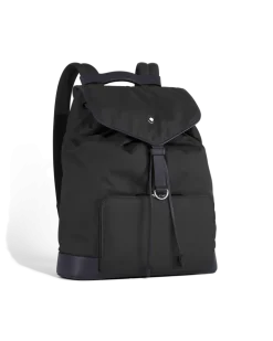 Mittelgroßer Rucksack Montblanc Panorama - Schwarz - Stoff und Leder - MB223109 - Rucksäcke