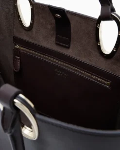 Mittelgroßer Shopper aus Leder Braun