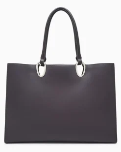 Mittelgroßer Shopper aus Leder Braun