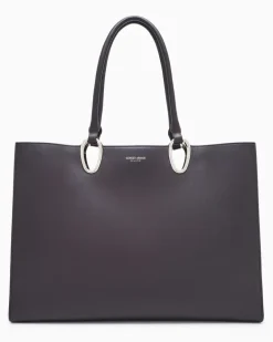 Mittelgroßer Shopper aus Leder Braun