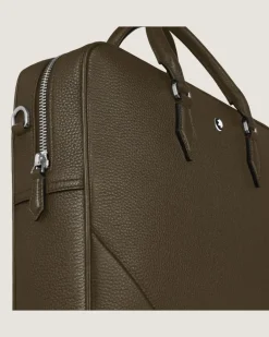 Mittelgroße Schreibmappe aus Grain Leder - Khaki - Leder - MB220455 - Dokumententaschen
