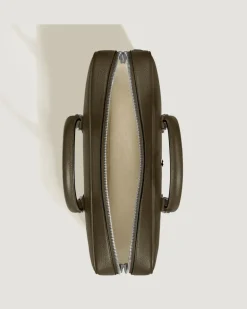 Mittelgroße Schreibmappe aus Grain Leder - Khaki - Leder - MB220455 - Dokumententaschen