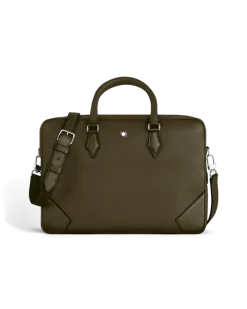 Mittelgroße Schreibmappe aus Grain Leder - Khaki - Leder - MB220455 - Dokumententaschen