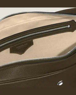 Mittelgroße Schreibmappe aus Grain Leder - Khaki - Leder - MB220455 - Dokumententaschen