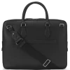 Mittelgroße Schreibmappe mit Tasche aus Sartorial Leder - Schwarz - Leder - MB130271 - Dokumententaschen