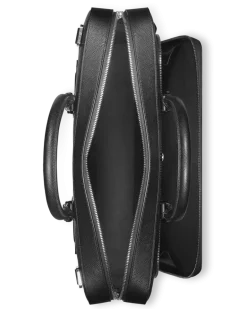 Mittelgroße Schreibmappe mit Tasche aus Sartorial Leder - Schwarz - Leder - MB130271 - Dokumententaschen