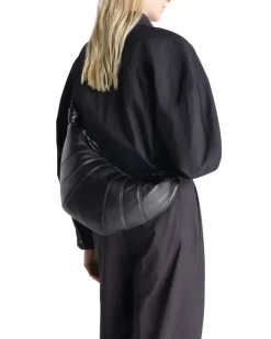 Mittelgroße Tasche Croissant Black