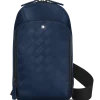 Mittelgroße Umhängetasche aus Extreme Leder - Tintenblau - Leder - MB198051 - Sling Bags
