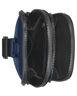 Mittelgroße Umhängetasche aus Extreme Leder - Tintenblau - Leder - MB198051 - Sling Bags
