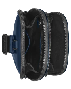 Mittelgroße Umhängetasche aus Extreme Leder - Tintenblau - Leder - MB198051 - Sling Bags