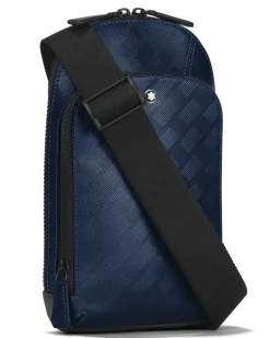 Mittelgroße Umhängetasche aus Extreme Leder - Tintenblau - Leder - MB198051 - Sling Bags
