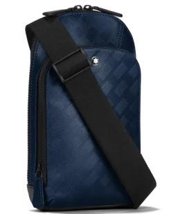 Mittelgroße Umhängetasche aus Extreme Leder - Tintenblau - Leder - MB198051 - Sling Bags
