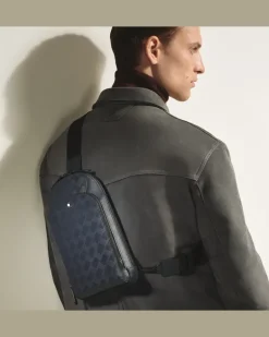 Mittelgroße Umhängetasche aus Extreme Leder - Tintenblau - Leder - MB198051 - Sling Bags