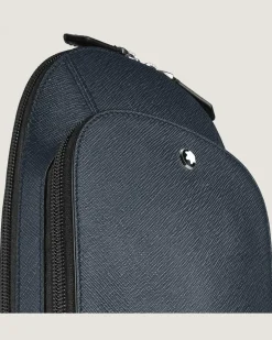Mittelgroße Umhängetasche aus Sartorial Leder - Tweed-Blau - Leder - MB220356 - Sling Bags