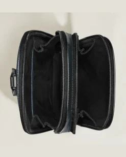 Mittelgroße Umhängetasche aus Sartorial Leder - Tweed-Blau - Leder - MB220356 - Sling Bags