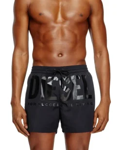 Mittellange Badeshorts mit Maxi-Logo - Badeshorts - Herren - Schwarz