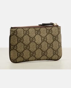 Münzetui Ophidia GG Web Stripe Beige