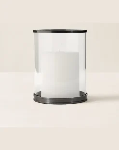 Modernes mittelgroßes Windlicht Black