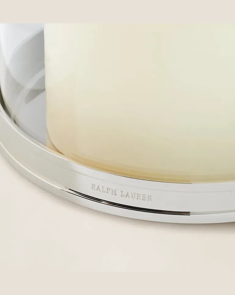 Modernes mittelgroßes Windlicht Silver
