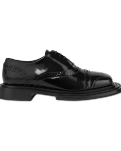 Monk-Schuhe mit Budapestermuster - Schwarz