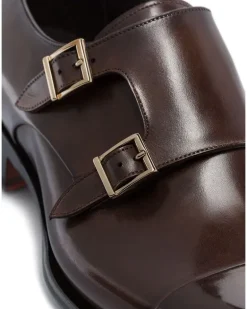 Monk-Schuhe mit doppeltem Riemen - Braun