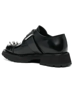 Monk-Schuhe mit Nieten - Schwarz