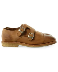 Monk-Schuhe mit zwei Riemen - Braun