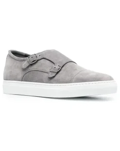 Monk-Sneakers aus Wildleder - Grau