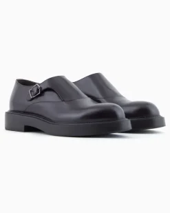 Monkstrap aus gebürstetem Leder Braun