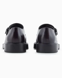 Monkstrap aus gebürstetem Leder Braun